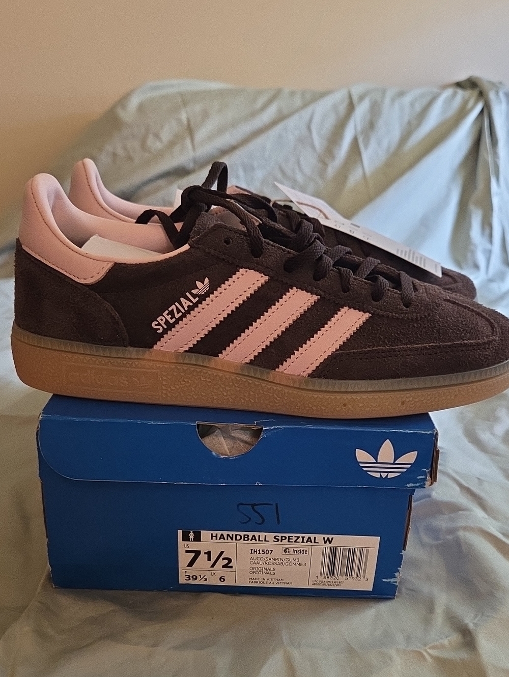 adidas Spezial Women’s Suede Sneakers in Brown and Pink